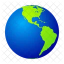 Planet Globe North Icon