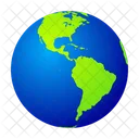 Planet Globe North Icon
