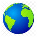 Planet Globe Atlantic Icon