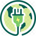 Earth And Electric Plug Icon