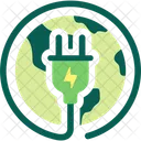 Earth And Electric Plug Symbol