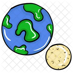 Earth and Moon  Icon