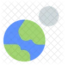 Earth And Moon Icon