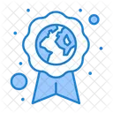 Earth Badge Ecology Environmental Protection Icon