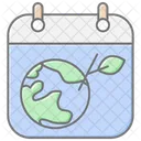 Earth Day Lineal Color Icon Icon