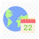 Earth Schedule Calendar Icon