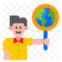 Earth Day Man Earth Icon