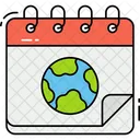 Earth Day Calendar Globe Icon