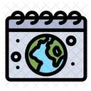 Earth Globe Calender Icon