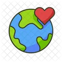Earth Day Love Planet Icon