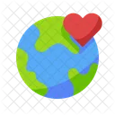 Earth Day Love Planet Icon