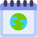 Earth Calendar Date And Time Icon