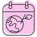 Earth Day Color Shadow Thinline Icon 아이콘