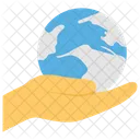 Earth Globe Saving World Global Protection Icon