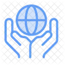 Earth Day Save Planet Hands Icon