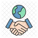Earth handshake  Icon