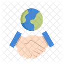 Earth handshake  Icon