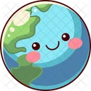 Cute Earth Happy Icon