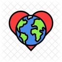 Earth Heart Eco Icon