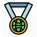 Earth Medal Earth Day Ribbon Icon