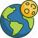 Earth Moon  Icon