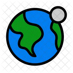 Earth Moon  Icon