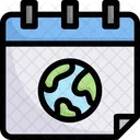Earth On Calendar  Icon