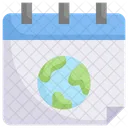 Earth On Calendar  Icon