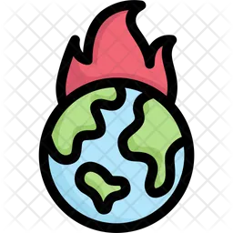 Earth On Fire  Icon