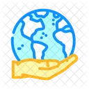 Hands Holding Globe Icon