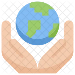 Earth on hands  Icon