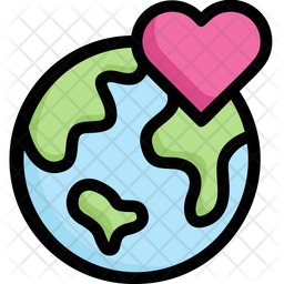 Download Free Earth On Heart Icon Of Colored Outline Style Available In Svg Png Eps Ai Icon Fonts