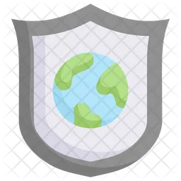 Earth On Shield  Icon