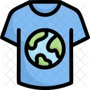 티셔츠 위의 지구  아이콘