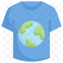 Earth On T Shirt  Icon