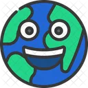 Earth Smile Earth Emoji Icon