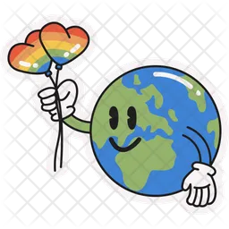 Earth sticker  Icon