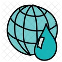 Waterdrop Globe Water Icon