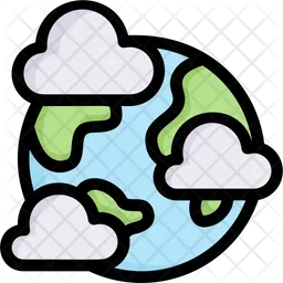 Earth With Clouds  Icon