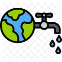 Earth with Faucet  Icon