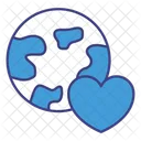 Earth With Heart  Icon