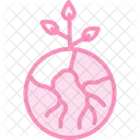 Earth With Roots Earth Roots Icon