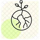 Earth With Roots Icon