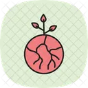 Earth With Roots Earth Roots Icon