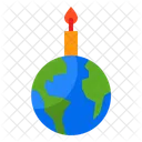 Earthday Earth World Icon