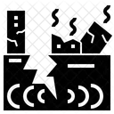 Earthquake Geohazard Fissure Icon