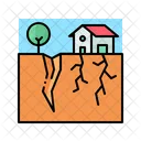 Earthquake Disaster Destruction Icon