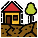 Disaster Cracked Home Icon