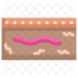 Earthworm In Earth Icon Of Flat Style Available In Svg Png Eps Ai Icon Fonts