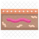 Earthworm in earth  Icon